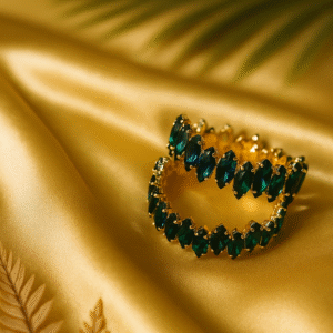 Emrald Green Long Hoops