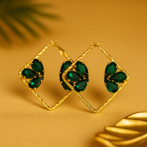 Emerald Stone Earrings