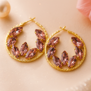 Pink Round Hoops